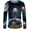 Мужская футболка галактика с длинным рукавом футболка для мужчин космическая аниме одежда универсала