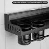 Punch-gratis Keuken Organizer Multifunctionele Wandmontage Keuken Opslag Plank Spice Rekken Aluminium Accessoires 220409