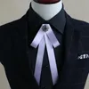 Bow Ties Elegant Men Women Wedding Party Club Shirt Pin Clip Bowtie Cravat Accessories British Child Alloy Rhinestone Cool Ribbon Tiebow