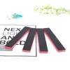 50pcs / lot Rectangulaire Red Sponge Black Sandpaper File File Buffer Double côté Emery Board Tools for Nail Art