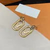 2022 femme intemporel luxe rétro charme or boucles d'oreilles en acier inoxydable lettres mode femmes mariage bijoux précieux cadeaux de fête cadeaux de fête de qualité supérieure