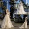 2022 Plus La Taille Robes De Mariée Hors Épaule Dentelle Appliqued Tulle Robes De Mariée Dubaï Arabe Dos Nu Plage Robe De Mariée C0527W1