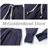 MrGB Men Cotton Linen Jogger Trousers Streetwear Casual Man Harem Pants Solid Color Cargo Oversized Men's Clothing 220325