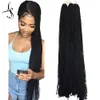 Extensions capillaires synthétiques Zizi 28 pouces, tresses en boîte au Crochet, 24 supports/paquet, Extensions capillaires tressées blondes noires grises LS09