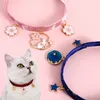 Dog Collars & Leashes S-M 1PCS Velvet Bronzing Cat Collar Adjustable Pet Snowflake/Fishbone Pendant Fashion Cute For Kitten AccessoriesDog