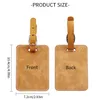 Sublimation Luggage Tags Blanks with strap Travel Tags Heat Transfer Suitcase Labels for DIY Both sides printable