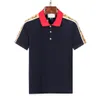 Polo homme noir et blanc couleur rouge lumière luxe manches courtes couleur couture haut de gamme 100% coton lettre classique revers décontracté T-shirt mode européenne 3XL 2XL