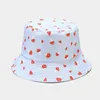Berets Unisex Double Side Bucket Hat Creative Printing Vegetable Pattern Fisherman Female Summer Outdoor Casual Basin DM1299