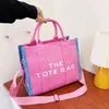 Sacola Tote Bag Feminina Canvas Tote Bag Designer Shopping HandBag Fashion One Shoulder Messenger Beach Handbag 220725