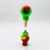 Silicone Smoking Pipes Spoon Pipe Hand Smoking Accessories Bong Food-Grade Silica Gel Glass Mini tobacco Pipes