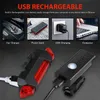 Luce per bicicletta per bici USB LED ricaricabile Set MTB Road Front Back Lampada per faro Torcia Luce per ciclismo Accessori per l'illuminazione esterna