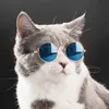 Haustierpflegezubehör, niedliche Retro-runde Katzen-Sonnenbrille, reflektierende Brille, geeignet für Welpen-Katzen-Foto-Requisiten-Zubehör