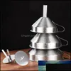 Other Kitchen Tools Kitchen Dining Bar Home Garden Stainless Steel Funnel Oil Liquid Metal With Detachable Filter Wide Mouth For Canning