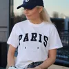 Paris t-shirt vrouw katoen gezellige grafische vintage tees shirts t-shirt femme rock n roll t-shirts tops streetwear 220510