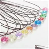 Pendanthalsband Chokers Party Fashion Flower Leather Ball Crystal Glass Torkat blommor Halsband Drop Leverans 2021 Juvel DHSeller2010 DHXC9