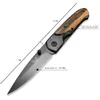 Benchmade DA44 Survival Pocket Folding Knife Wood Handle Titanium Finish Blade Tactical Knifes EDC Pockets Knives BM 535 940 9400