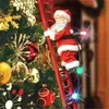 Happy Christmas Decorations Santa Claus Automatic On Rope For Home Indoor Shop Xmas Gift Wall Window Hanging 211105