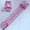 Nxy Dildos Dongs Kaninchen Rosa Kristallglas Masturbator Realistischer Dildo Penis Großer G-Punkt Anal Butt Plug Erwachsene Sexspielzeug für Frau Weiblich 220511