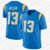 Justin Herbert Austin Ekeler Keenan Allen Custom Football Jerseys Quentin Johnston Mike Williams Derwin James Jr Khalil Mack Joey Bosa JC Jackson Eric Kendricks