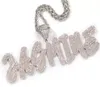 A- Z Letters Pendant Necklace Zirconia Halsband Hip Hop Jewelry Men Women Gifts