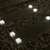 Lumières en briques solaires Lampes à glaçons imperméables forme du paysage LED Éclairage d'éclairage de jardin extérieur