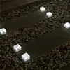 Solar Brick Lights Waterproof Ice Cube Lamps Shape LED Landscape Lighting Outdoor Yard Garden Decorative Lights