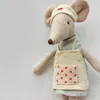 Oringal Tiny Nurse Mouse Cloth Toy Hishavel Gift Home Born Nursy Doll Little Mice Soft Soft Plushies 220721