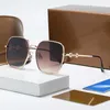 Sommer hochwertige berühmte Sonnenbrille übergroße flache Oberseite Damen Sonnenbrille Kette Frauen quadratische Rahmen Modedesigner mit Verpackungsboxen 2525