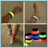 Slap Snap Snap Bracelets J￳ias Novo Nylon LED Sports Strap Bands Bands Pulseira ao ar livre Bracelet flash leve