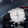 Reef Tiger marca quarzo quadrante luminoso di lusso cronografo impermeabile cinturino in pelle puntatore luminoso Sport Mens Watch Reloj Hombre T200409