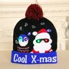 Stock LED Funny Christmas Hat Nowator Light-Up Kolorowa stylowa czapka czapki Knittei Xmas Party Fy4946
