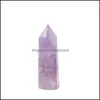 Arts et artisanat Arts cadeaux maison jardin cristal violet naturel tour de quartz point obélisque baguette guérison 5 cm 6 cm 7 cm livraison directe 2021 W4Ub