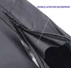 Cubiertas impermeables para zapatos, impermeables, accesorios, botas de lluvia plegables, nieve reflectante para hombres y mujeres, cubierta para zapatos altos de PVC para caminar al aire libre, color negro, S-2XL