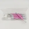 15pcs Manuel Kalıcı Makyaj Makinesi Kalemler Koyu Sterilize 14pin 10 PCS Bıçakları ile Pembe İşlenmiş Kaş Dövme Kalemi Microblad2466725