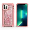 Armatura Quicksand Robot Defender Phone Case per iPhone 13 12 11Pro Max XS XR 8 7 6S Plus Shock Acrilic Bling Bling Celfone Case