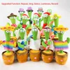 Mise à niveau électronique danse Cactus chant décoration cadeau pour enfants drôle début Eon jouets tricoté tissu peluche 220425