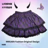 Harajuku japonês meninas roxas xadrez plissado saias gótico punk doce ita bolo mini saia vestido de baile mulheres kawaii curto saias 220401