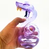 Glass Water Bong Snake Shape Rig 10MM Female Joint Perc Hookah Bubbler pipe