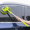 Pistola ad acqua Neve Schiuma Lancia Spazzola per la pulizia dell'auto Mop Retrattile Manico lungo Lavaggio Tampone Veicolo Scopa in ciniglia Accessori per autoAcqua AcquaAcqua