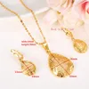 Jewelry sets Elegance Necklace Earrings Fine 24k Real Solid Yellow Gold GF Girlfriend Sweethearts Daughter Wedding Gifts New281l751810035