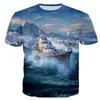 Erkek Tişörtler 2022 Savaş Gemisi 3D Baskılı Erkekler Kadın Günlük Harajuku Hip Hop Style Tshirts O-Neck Polyester büyük boy üstler 2xs-5x258n