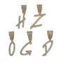 Goud Zilver A-Z Letters Hanger Kettingen Whos Initial Micro Letter Charm voor Mannen Vrouwen met 24 inch Touw chain296G