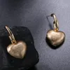 Hoop Huggie Design Lovely Heart Drop Earrings For Women Geometry Statement Metal Gold Color Classic Jewelyhoop Kirs22