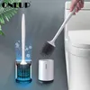 TPR silicone Toilet Brush Floor-standing Wall-mounted Base Cleaning For WC Bathroom Accessories Set household items 220511