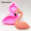 Bakformar silikon mögel flamingo harts gipsljus betong kristall epoxi diy handgjorda hantverk dekoration bakning