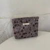 Fashion Flower Print Cosmetic Bag Literary Wash Bag Women Travel Pouch Beauty Storage Cases MakeUp Organizer Clutch Bags