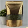 梱包バッグオフィススクールビジネス産業14x20cm Doypack Gold Embossed Bag 50pcs/lot Stand Up Aluminum Foil Zipperパッケージ