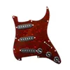 Çok Renkli Yüklü SSS Gitar Pickguard Black Alnico 5 Pikaplar Gitar Kaynak Kablo Dairesi