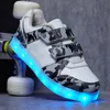 Atléticos Niños al aire libre Led Light Up Zapatos Financionistas USB RECHOKERS RECARGABLE PARA NIÑOS Y NIÑAS CAMINO CORRY CRANDE NIÑOS Fashion Sneakersat