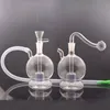 10mm Female Mini Glass Hookah Bongs Smoking Pipe with Thick Oil Burner Pipe Recycler Dab Rigs Inline Matrx Ashcatcher Bowl and Hose 2styles